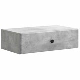 vidaXL Masă laterală montată pe perete Gri Beton 59 x 34,5 x 17 cm 899168