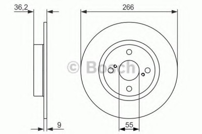 Disc frana TOYOTA COROLLA Hatchback (E11) (1997 - 2002) BOSCH 0 986 479 335 foto
