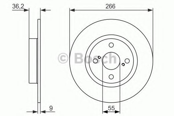Disc frana TOYOTA COROLLA Hatchback (E11) (1997 - 2002) BOSCH 0 986 479 335