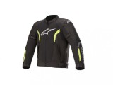 Jacheta Moto Barbati Alpinestars AST V2 AIR, Textila, Protectii Coate/Umeri, Negru/Galben Fluo, Marimea L