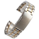 Brățară Ceas Bicoloră &ndash; Argintiu / Auriu &ndash; Oțel Inoxidabil &ndash; 18/20/22/24 mm &ndash;