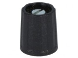 Buton rotativ negru ABS 6mm