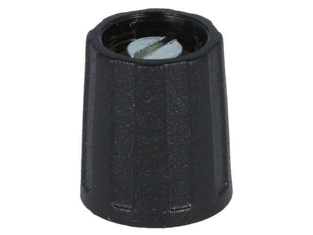 Buton rotativ negru ABS 6mm