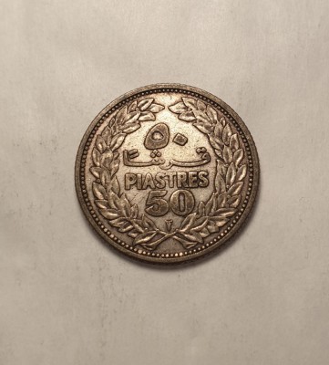 Liban 50 Piastres 1952 Patina Frumoasa foto