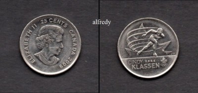CANADA 2009 25 cents Cindy Klassen foto