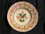 Farfurie maghiara din ceramica pictata manual cu marcaj Sarospatak !