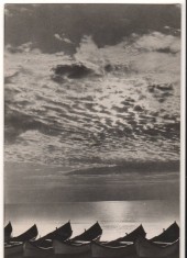 CPIB 18120 CARTE POSTALA - EFORIE. ZORI DE ZI LA MARE, RPR, BARCA, 1957