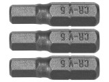 Set 3 Biti Torx 1/4'' H5X25Mm