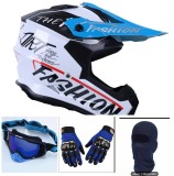 Set casca moto-atv-trotineta-enduro+Ochelari+Manusi+Cagula ,marimi disponibile M si L