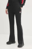 Fila pantaloni de trening Laiben culoarea negru, neted, FAW0778