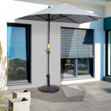 Outsunny Baza pentru Umbrela de Soare in Rasina Reglabila cu Manivela 9 kg 50x31x32cm