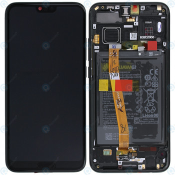 Huawei Honor 10 (COL-L29) Capac frontal al modulului de afișare + LCD + digitizer + baterie negru la miezul nopții 02351XBM foto