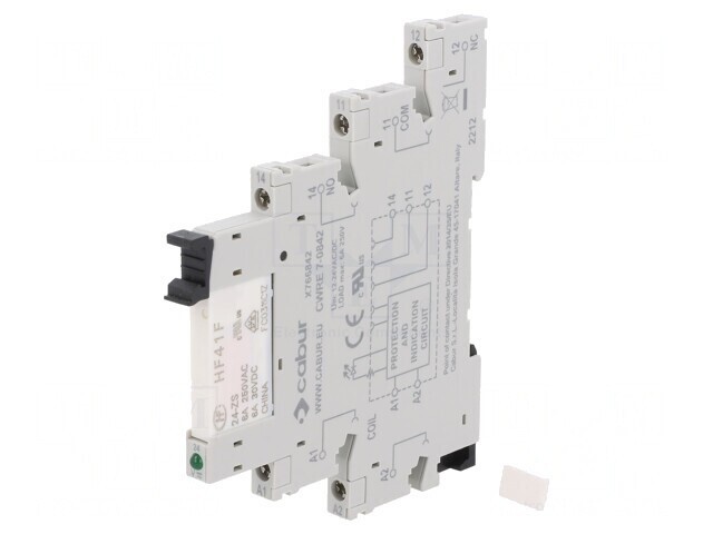 Releu Intermediar SPDT 24V AC/DC pentru Șină DIN