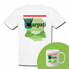 "Carpați" Set Personalizat – Tricou + Cană Alb M