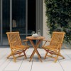 VidaXL Set mobilier de grădină, 3 piese, lemn masiv de tec 3087191