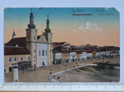 T&amp;acirc;rgu-Mureș / Marosv&amp;aacute;s&amp;aacute;rhely &amp;ndash; Piața (Főt&amp;eacute;ri r&amp;eacute;szlet), c.1925&amp;ndash;1930, Porjes S. S&amp;aacute;ndor, circulată 1930 foto