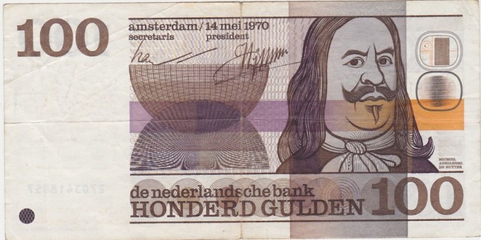 OLANDA 100 GULDENI 1970 F+