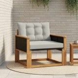 vidaXL Set de canapele de exterior Lemn solid de Acacia și Textilene 3438879