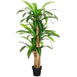 Outsunny Dracaena Artificială cu 66 de Frunze Mușchi Plantă Artificială pentru Decorațiuni Grădină Balcon Birou Living &Oslash;20x160 cm Verde | Aosom Romani