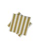 Set 10 servetele dungi albe/aurii 33x33 cm