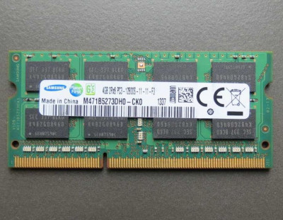Memorie Laptop Samsung 4GB DDR3 PC3-12800S 1600Mhz CL11 M471B5273DH0 foto