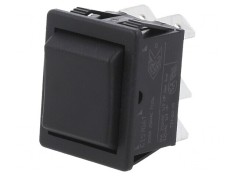 Rocker Switch DP3T ON-OFF-ON 16A 250V 28x22mm