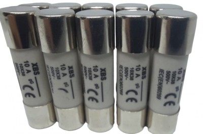 Set 10 sigurante 10x38 10A fuzibile cilindrice ceramica 500V AC gG foto