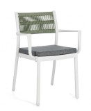 Cumpara ieftin Set 4 scaune Alvin gri verde alb 59.5x52.5x82 cm