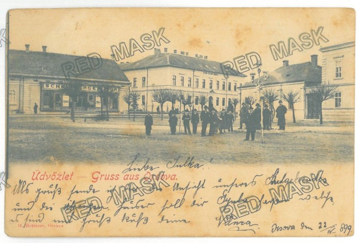 409 - ORSOVA, Market, Litho, Romania - old postcard - used - 1899