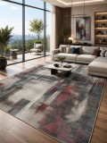 Cumpara ieftin Covor Abstract 11023-192, Marime 80 x 150 cm, Multicolor, Inaltime Fir 9 mm, Antialergic, Polipropilena, Living, Dormitor, Sufragerie, Birou