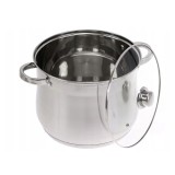 Oala din inox cu capac din sticla, 30cm, fund termic multistrat, 16l Klausberg