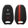 Husa Cheie Auto pentru Peugeot / Citroen - 3 Butoane - Keyless Go, Silicon, Negru, 45654.01, Kwmobile