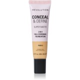 Makeup Revolution Conceal &amp; Define machiaj cu efect matifiant culoare F8.5NW 23 ml