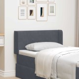 vidaXL Ureche pentru Tăblie Gri 40,5 x 40,5 x 4 cm Catifea 346591