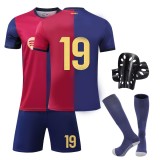 Echipament de fotbal pentru juniori: tricou, pantaloni scurți, șosete și proteje-gambe &ndash; roșu-albastru 22