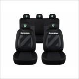 Set Huse Scaune Universale Nero Negru Personalizate cu Skoda