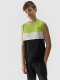 Tank top unicolor pentru băieți - limetă, 4F Sportswear