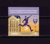 ✅RO 2021 LP 2349,&quot;Fotbal - Cent. Politehnica Timisoara&quot;,serie+tab (sus/jos!),MNH, Fauna, Nestampilat