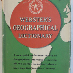 WEBSTER' S GEOGRAPHICAL DICTIONARY , ILLUSTRATED WITH MANY MAPS IN THE TEXT , 1964