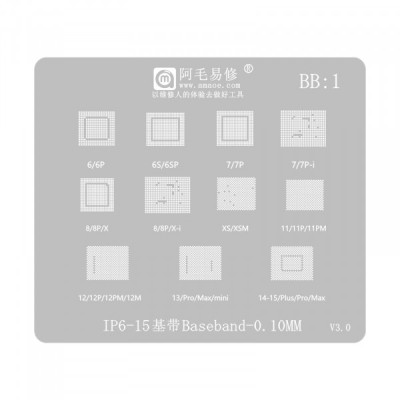 Sita BGA Amaoe pentru Apple iPhone 6 - 15 Series, CPU / Baseband / IC foto