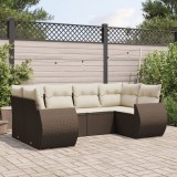 Gossi set canapele de gradina cu perne, 6 piese, maro, poliratan