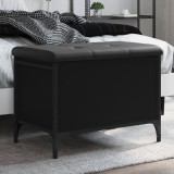 Cumpara ieftin Bancă de depozitare, negru, 62x42x45 cm, lemn prelucrat