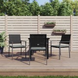 VidaXL Set mobilier de grădină cu perne, 5 piese, poliratan și oțel