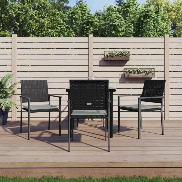 vidaXL Set mobilier de grădină cu perne, 5 piese, poliratan și oțel 3187018