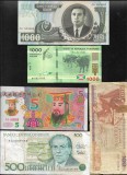Set 5 bancnote de prin lume adunate (cele din imagini) #199