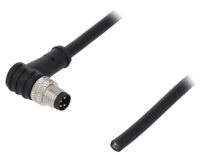 Conector M8 4-PIN 90&deg; cu cablu