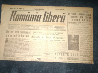 ZIAR ROMANIA LIBERA 13 SEPTEMBRIE 1946 foto