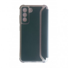 Husa Flip Carte Smart ANTISHOCK Samsung G990 Galaxy S21 FE 5G, Verde