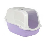 Litiera acoperita pentru pisici MPB Romeo, 57x39x41h cm, Lila