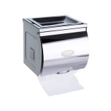 Dispenser hartie igienica Limpio, 12 x 10 cm, carcasa inox, Argintiu